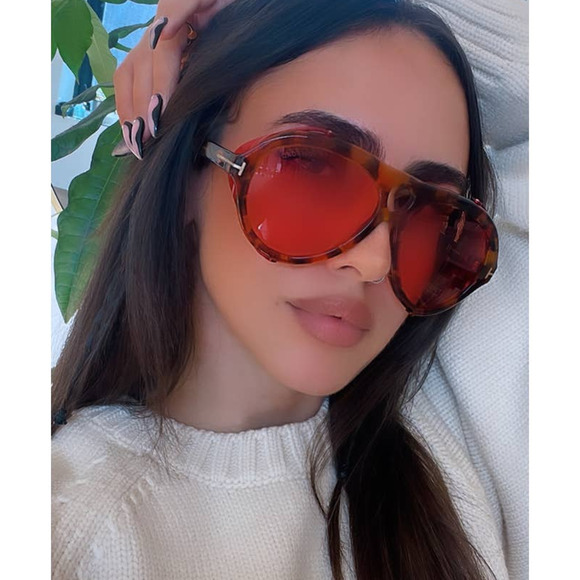NEW Tom Ford Neughman Shield Aviator Sunglasses in Red Lens - Picture 1 of 11